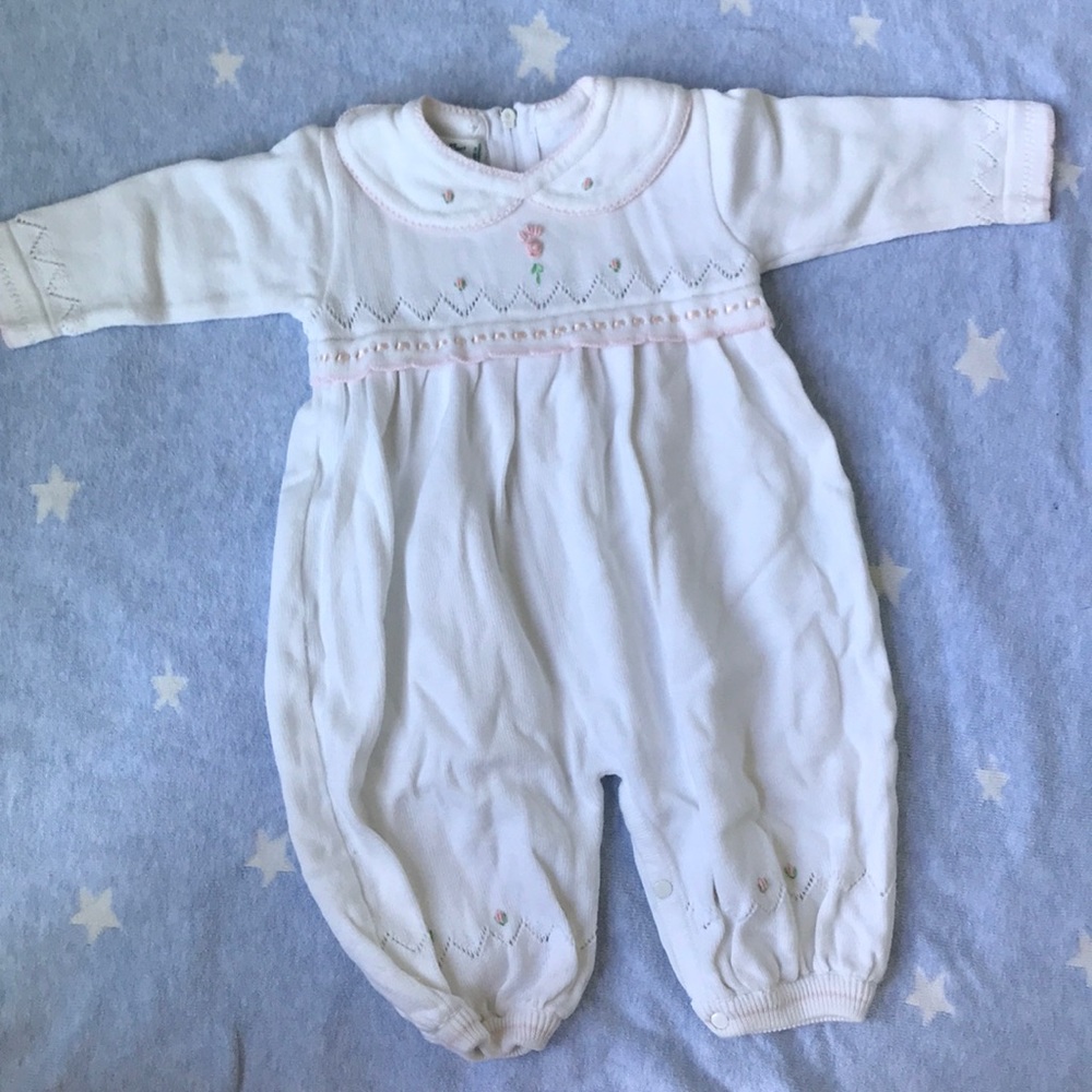 Feltman Brothers Rosette Embroidered Knit Longall